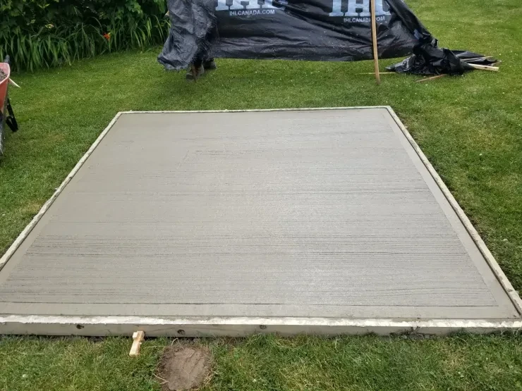 Concrete Pad — Finished Float & Trowel Work