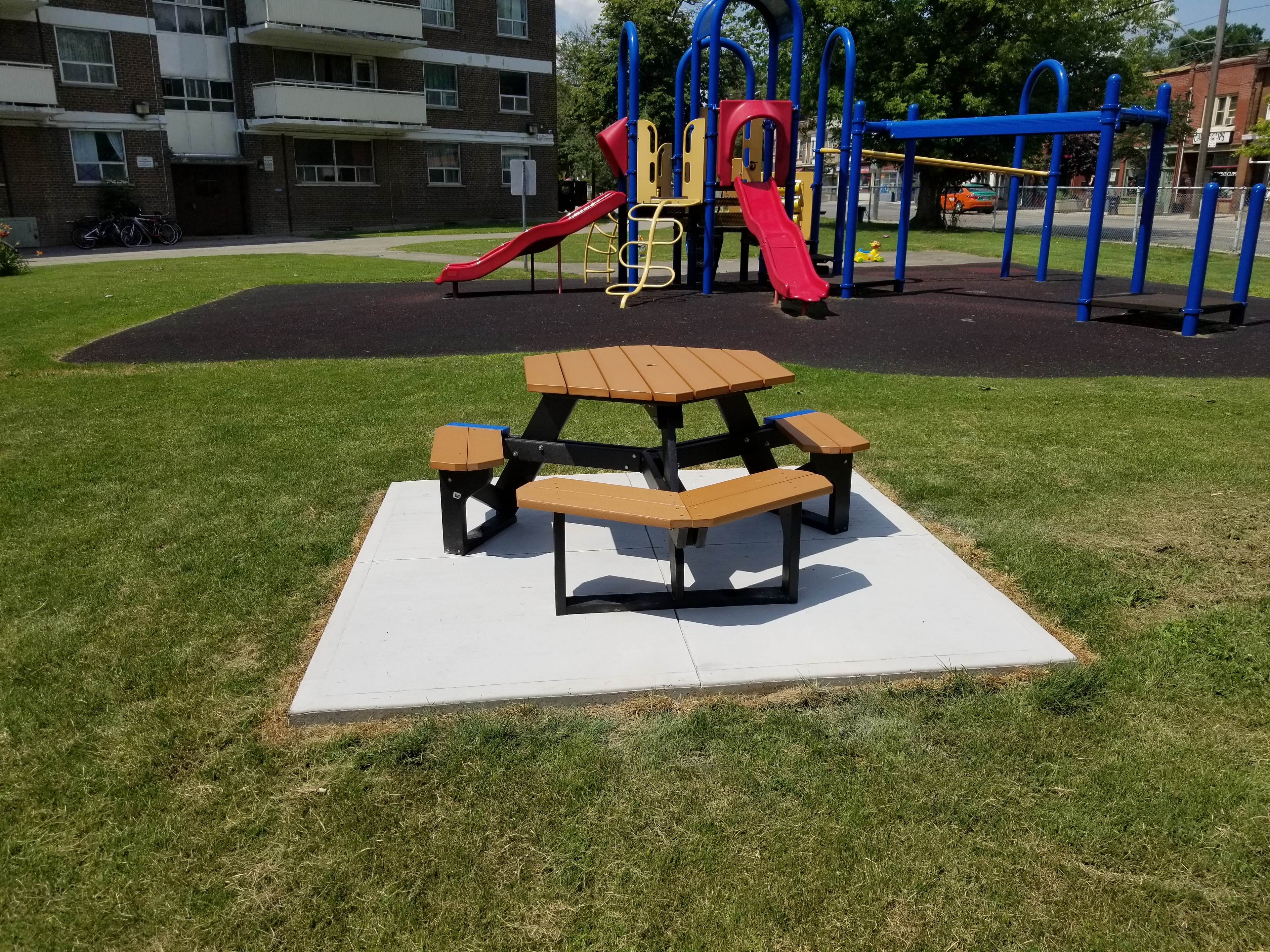 Concrete Pad Installation — Picnic Table Base, Commercial Housing Grounds