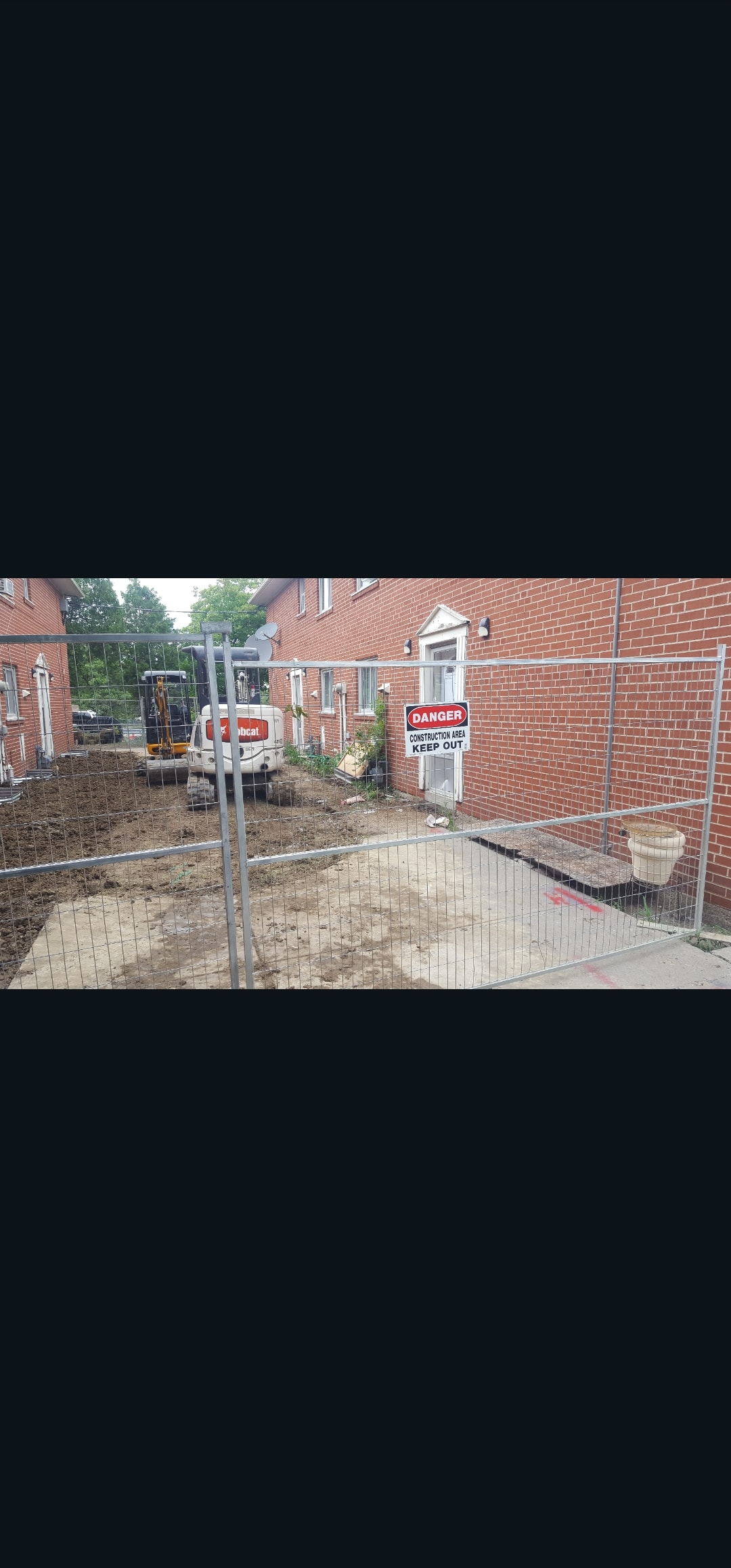 Excavation Site — Bobcat & Safety Fencing, Commercial Property