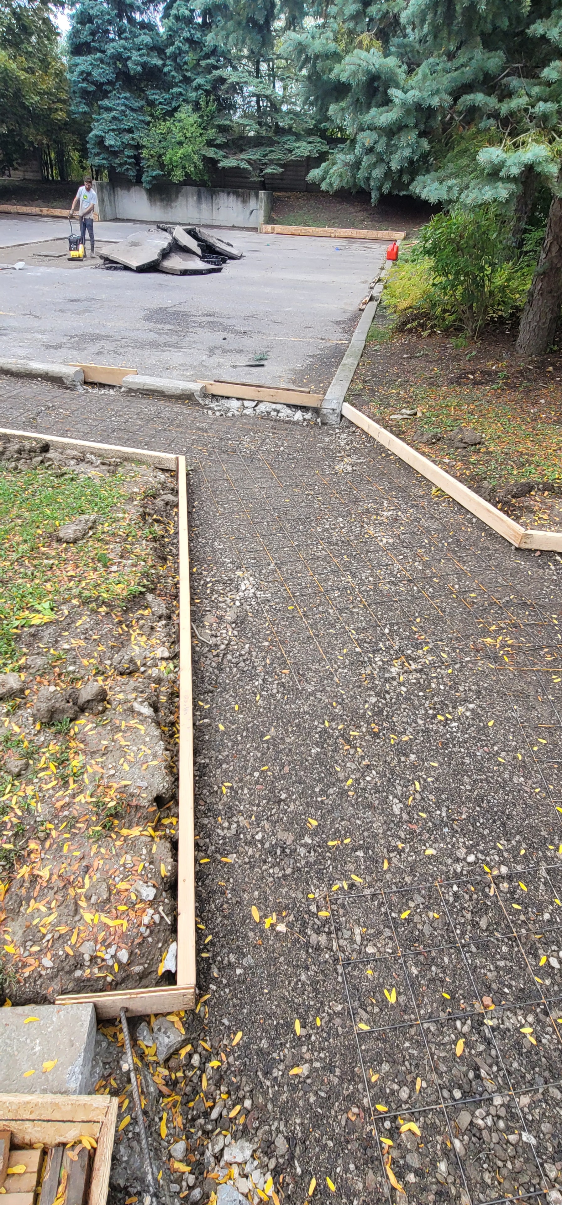 Landscape Grading & Formwork — Site Preparation