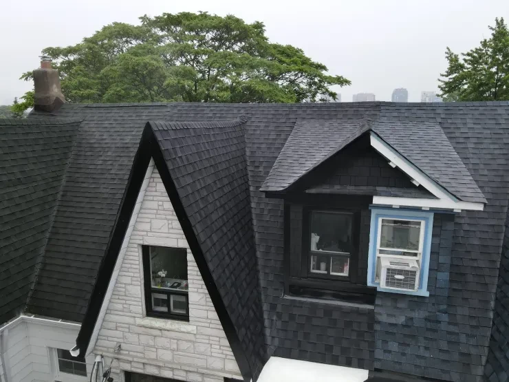 Roof Replacement — Dark Shingles with Dormers