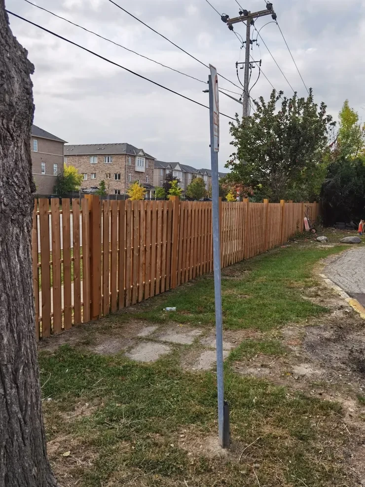 Wood Fence Installation — Full Property Line